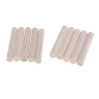 10 vienetų Balsa Wood nebaigtas apvalus kaiščių strypas, pasidaryk pats, 150 mm 50mm