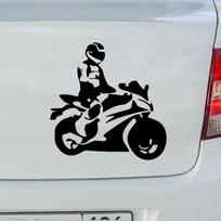 HZX1325 šaunus motociklininko ir motociklo automobilio lipdukas juokingas Vinilo lipdukai Motociklų priedų lipdukai 12x12CM -S