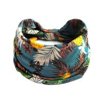 Naujos senovinės mazginės elastinės galvos juostos, turbanas, platus galvos apdangalas, skirtas moterims mergaičių gėlių raštu medvilnė, minkšta Boho bandana plaukų aksesuarai 20 gray
