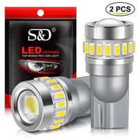 2vnt W5W T10 LED CANBUS Be klaidų 3030 3014 SMD LED lustai 194 168 automobilio salonas šoninis apšvietimas, automatinis lemputės žemėlapis kupoliniai žibintai 12V lempa 6500K