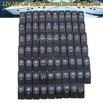 1vnt 12V 24V automobilinio laivo karavano svirties jungikliai vandeniui atsparus svirties jungiklis Dvigubas mėlynas LED šviesos juostos svirties atbulinės eigos galinio žibinto jungiklis ROOF LIGHTS