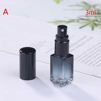 1 vnt 3/10 ml mini tuščių stiklinių butelių purškiamų kvepalų daugkartinio užpildymo kelionių organizatoriaus buteliukai 17*64mm juoda