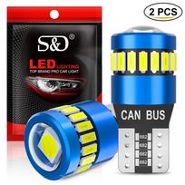 2vnt Canbus T10 W5W Led lemputės 18SMD 3014+3030 6000K 168 194 Led 5w5 objektyvas pleištinio automobilio salono žemėlapis Kupolo žibintai stovėjimo šoninis apšvietimas automatinė signalinė lemputė