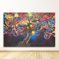 Abstraktūs paveikslai juodoje šviesoje Menas Psichodelinis Trippy Plakatų atspaudai Drobės Sienų paveikslai svetainei Namų dekoras Meno kūrinys 21x30 No Frame