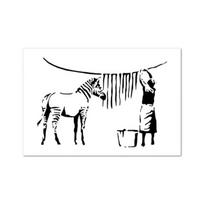 Banksy Graffiti meno kūriniai drobės tapyba Mergina su raudonu balionu plakatu Juoda balta abstrakčios sienos nuotraukos Šiaurės šalių namų dekoravimui 21cm×30cm NoFrame