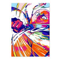 Vieno smūgio žmogus Saitama Anime Drobės tapyba Sienų meno plakato atspaudai Vaikų kambario muralis svetainei Namų dekoras Cuadros 21cm×30cm NoFrame blue