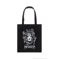 High street Gothic snake anime shopping bag women shoulder bag cartoon big capacity ins casual fashion dark hip-hop canvas bag 24*26cm juoda