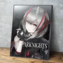 Namų dekoras Sienos Menas Drobė Arknights Painting Spausdinti Plakatai Anime Miela mergina Modulinė dovanų nuotrauka Cuadros miegamajam 21*30cm gray