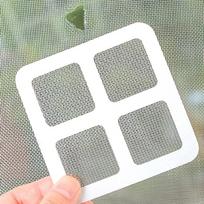 6 vnt. Langų tinklelio taisymo juosta - Lipnūs pleistrai greitai ir lengvai uždengti durų ir langų skylėms - 3,94x3,94 colio 6pcs Window Screen Stickers