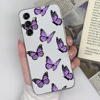 Samsung S20 S21 FE S22 S23+ Ultra S10 S11+ Note10 lite Case Fashion Butterfly skaidrus minkštas silikonas, skirtas Samsung Galaxy Funda Coque buferiui Samsung S11+
