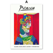 Abstraktūs Picasso Matisse Van Gogh Japonijos Sienos meno spaudiniai Drobės tapyba Eklektiškas Nordic plakatas Sieniniai paveikslai Svetainės dekoras A4 21X30cm No Framed
