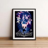 Hollow Knight elektroninio žaidimo tapyba vaikams anime žaidimo plakatas, atspausdintas ant drobės 21cm×30cm NoFrame black