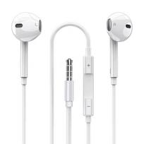 VAORLO skaitmeninės C tipo laidinės ausinės, visos suderinamos su „iPhone 15 Samsung Xiaomi Huawei 3,5 mm Super Bass“ stereo ausinėmis sportinėmis ausinėmis 3.5MM Interface balta