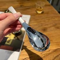 Nerūdijančio plieno sriubos šaukštai Namų virtuvės kaušelio talpa Auksinis sidabrinis veidrodis poliruoti stalo įrankiai kavos indams sidabras