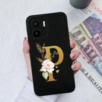 Skirta Xiaomi Redmi A1+ A2+ Plus 10C 12C 11A 9A 8A Pro dėklo galinis dangtelis Matinis smūgiams atsparus minkštas silikoninis kvadratinis Telefono krepšiai Gėlių raidės, skirtos Redmi buferiui Redmi 8A