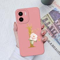 Skirta Xiaomi Redmi A1+ A2+ Plus 10C 12C 11A 9A 8A Pro dėklo galinis dangtelis Matinis smūgiams atsparus minkštas silikoninis kvadratinis Telefono krepšiai Gėlių raidės, skirtos Redmi buferiui Redmi 8A