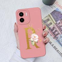 Skirta Xiaomi Redmi A1+ A2+ Plus 10C 12C 11A 9A 8A Pro dėklo galinis dangtelis Matinis smūgiams atsparus minkštas silikoninis kvadratinis Telefono krepšiai Gėlių raidės, skirtos Redmi buferiui Redmi 8A
