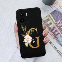 Skirta Xiaomi Redmi A1+ A2+ Plus 10C 12C 11A 9A 8A Pro dėklo galinis dangtelis Matinis smūgiams atsparus minkštas silikoninis kvadratinis Telefono krepšiai Gėlių raidės, skirtos Redmi buferiui Redmi 9 Power