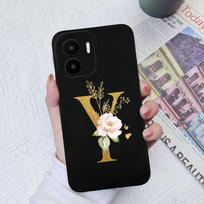 Skirta Xiaomi Redmi A1+ A2+ Plus 10C 12C 11A 9A 8A Pro dėklo galinis dangtelis Matinis smūgiams atsparus minkštas silikoninis kvadratinis Telefono krepšiai Gėlių raidės, skirtos Redmi buferiui Redmi 10X