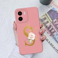 Skirta Xiaomi Redmi A1+ A2+ Plus 10C 12C 11A 9A 8A Pro dėklo galinis dangtelis Matinis smūgiams atsparus minkštas silikoninis kvadratinis Telefono krepšiai Gėlių raidės, skirtos Redmi buferiui Redmi 8