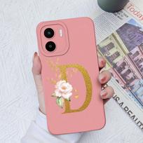 Skirta Xiaomi Redmi A1+ A2+ Plus 10C 12C 11A 9A 8A Pro dėklo galinis dangtelis Matinis smūgiams atsparus minkštas silikoninis kvadratinis Telefono krepšiai Gėlių raidės, skirtos Redmi buferiui Redmi 10A