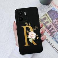 Skirta Xiaomi Redmi A1+ A2+ Plus 10C 12C 11A 9A 8A Pro dėklo galinis dangtelis Matinis smūgiams atsparus minkštas silikoninis kvadratinis Telefono krepšiai Gėlių raidės, skirtos Redmi buferiui Redmi 10C