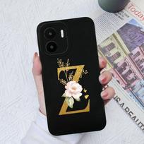 Skirta Xiaomi Redmi A1+ A2+ Plus 10C 12C 11A 9A 8A Pro dėklo galinis dangtelis Matinis smūgiams atsparus minkštas silikoninis kvadratinis Telefono krepšiai Gėlių raidės, skirtos Redmi buferiui Redmi 10C