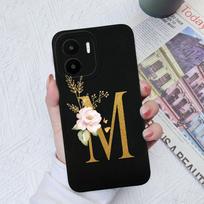 Skirta Xiaomi Redmi A1+ A2+ Plus 10C 12C 11A 9A 8A Pro dėklo galinis dangtelis Matinis smūgiams atsparus minkštas silikoninis kvadratinis Telefono krepšiai Gėlių raidės, skirtos Redmi buferiui Redmi 10X