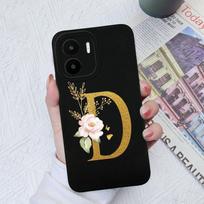 Skirta Xiaomi Redmi A1+ A2+ Plus 10C 12C 11A 9A 8A Pro dėklo galinis dangtelis Matinis smūgiams atsparus minkštas silikoninis kvadratinis Telefono krepšiai Gėlių raidės, skirtos Redmi buferiui Redmi 11A