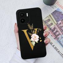 Skirta Xiaomi Redmi A1+ A2+ Plus 10C 12C 11A 9A 8A Pro dėklo galinis dangtelis Matinis smūgiams atsparus minkštas silikoninis kvadratinis Telefono krepšiai Gėlių raidės, skirtos Redmi buferiui Redmi A1/A2