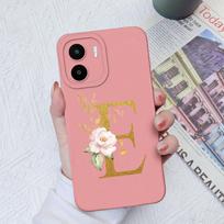 Skirta Xiaomi Redmi A1+ A2+ Plus 10C 12C 11A 9A 8A Pro dėklo galinis dangtelis Matinis smūgiams atsparus minkštas silikoninis kvadratinis Telefono krepšiai Gėlių raidės, skirtos Redmi buferiui Redmi A1/A2