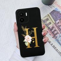 Skirta Xiaomi Redmi A1+ A2+ Plus 10C 12C 11A 9A 8A Pro dėklo galinis dangtelis Matinis smūgiams atsparus minkštas silikoninis kvadratinis Telefono krepšiai Gėlių raidės, skirtos Redmi buferiui Redmi 8A