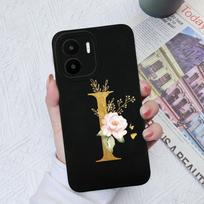 Skirta Xiaomi Redmi A1+ A2+ Plus 10C 12C 11A 9A 8A Pro dėklo galinis dangtelis Matinis smūgiams atsparus minkštas silikoninis kvadratinis Telefono krepšiai Gėlių raidės, skirtos Redmi buferiui Redmi 8A Pro