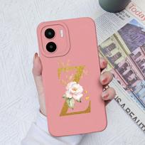 Skirta Xiaomi Redmi A1+ A2+ Plus 10C 12C 11A 9A 8A Pro dėklo galinis dangtelis Matinis smūgiams atsparus minkštas silikoninis kvadratinis Telefono krepšiai Gėlių raidės, skirtos Redmi buferiui Redmi 9T