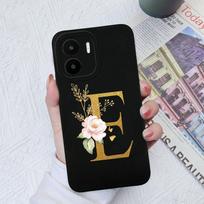 Skirta Xiaomi Redmi A1+ A2+ Plus 10C 12C 11A 9A 8A Pro dėklo galinis dangtelis Matinis smūgiams atsparus minkštas silikoninis kvadratinis Telefono krepšiai Gėlių raidės, skirtos Redmi buferiui Redmi 9A / 9AT / 9i
