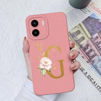 Skirta Xiaomi Redmi A1+ A2+ Plus 10C 12C 11A 9A 8A Pro dėklo galinis dangtelis Matinis smūgiams atsparus minkštas silikoninis kvadratinis Telefono krepšiai Gėlių raidės, skirtos Redmi buferiui Redmi 11A