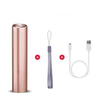 Mini žibintuvėlis, aliuminio lydinio USB įkrovimas, įmontuotas 14500 ličio baterija, nešiojamas LED žibintuvėlis rožinė raudona spalva