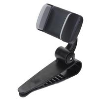 Car Sun Visor Phone Holder 360 Degree Rotation Automobiles Accessory Phone Clip Bracket Mount M K8L1 Grey-1pcs