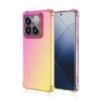 Dėklas, skirtas Xiaomi POCO X6 Pro X 6 5G Gradient silikoninis dėklas, skirtas Poco M6 Pro 4G M6 M5 S X5 X 5 Pro smūgiams atsparios oro pagalvės Minkštas TPU permatomas galinis dangtelis for poco X6 Pro 5G rožinė/auksas