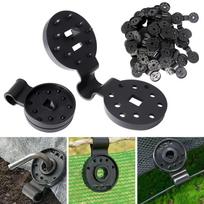 Tinklelis nuo saulės Skėčio tinklelis Tvirtinimo segtukas Šiltnamio atspalvis Audinys Fix Clamp Plastikinis įvorė Tvoros tinklelis kabliukas palapinės segtukas 5pcs juoda
