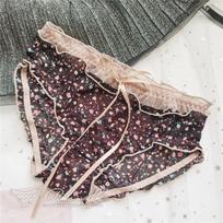 Leopard Print Briefs Sexy Lace Underwear Layer Cute Low-rise Women's Panties One Size