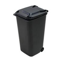 Mini plastikinis šiukšliadėžės laikiklis darbalaukio rašiklio pieštuko laikiklis 15.5x10x10cm juoda