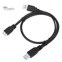 USB 3.0 A iki Micro B adapterio kabelis USB 2.0 maitinimo laidas standžiajam diskui SSD juoda