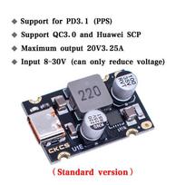 QC4.0 QC3.0 Type-C USB PD65W greito įkrovimo adapterio modulis DC8-32V 3.25A 65W Step Down modulis SCP/FCP/PD Standard version
