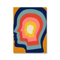 Tame Impala Glastonbury koncerto drobės plakatai Retro abstrakčios geometrijos tapyba spalvingos galvos sienos nuotraukos, skirtos svetainės dekoravimui 21x30cm No Framed