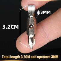 Mini dvigaliai atsuktuvo antgaliai raktų pakabukas Ph1 kryžminis ir plokščias griovelinis atsuktuvo antgaliai 32 mm ilgio