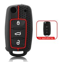 Automobilio rakto apsauginis apvalkalas, skirtas Volkswagen Polo Passat b5 Golf 4 5 6 MK5 MK6 Eos Bora Beetle TSI naujo dizaino silikoninis dangtelis raudona