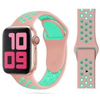Dirželis Apple Watch Band 7 SE 41mm 45mm 44mm 40mm 38mm 42mm Sport silikoninės minkštos apyrankės priedai Iwatch Series 6 SE 5 4 3 2 Moterys Vyrai 41mm 40mm 38mm S-M