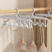 1Pc Bra Hanger For Closet 360Degreerotating Racks With Hook For Camisole Hat Belt Bag pilka spalva
