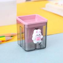 Mini mielas drožtukas, mažas mielas animacinis meškiukas zuikis stacionarus pieštukų drožtukas Nešiojami studentų Kawaii mokykliniai reikmenys Bunny
